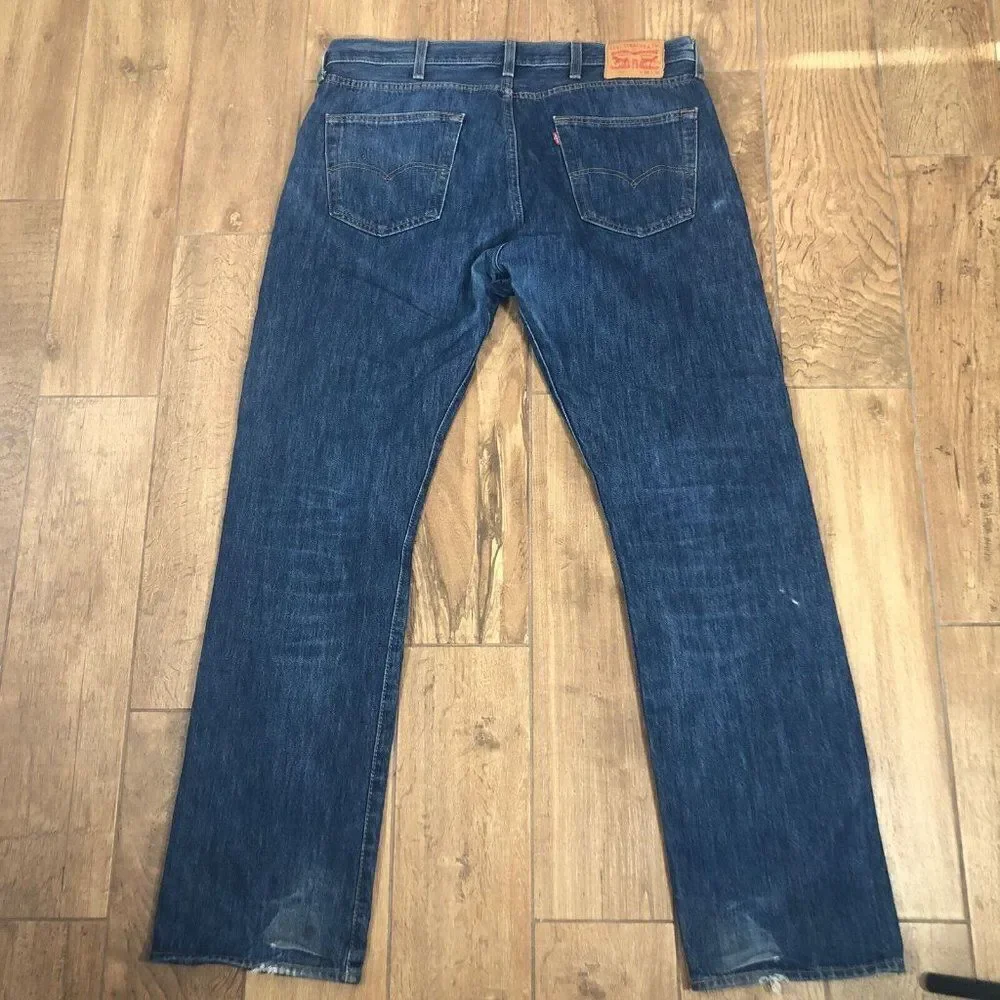 Levi’s Men's 501 Original Fit Straight Leg Button Fly Jeans 38x34
